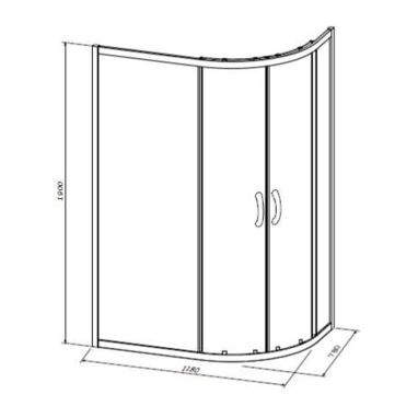 AM.PM Душевая кабина без поддона Bliss Twin Slide 120 (W56G-302U120CM)